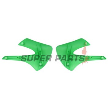 Μπροστινά πλαϊνά πλαστικά -POLISPORT- πράσινα, KAWASAKI KX 85 2001-2013