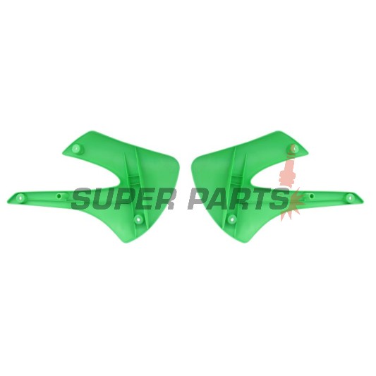 Μπροστινά πλαϊνά πλαστικά -POLISPORT- πράσινα, KAWASAKI KX 85 2001-2013