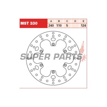Δίσκος φρένου -TRW- MST330, 240mm, BMW F650/ST/GS Dakar/CS Scarver + G650 Xmoto/GS (1993-2013)
