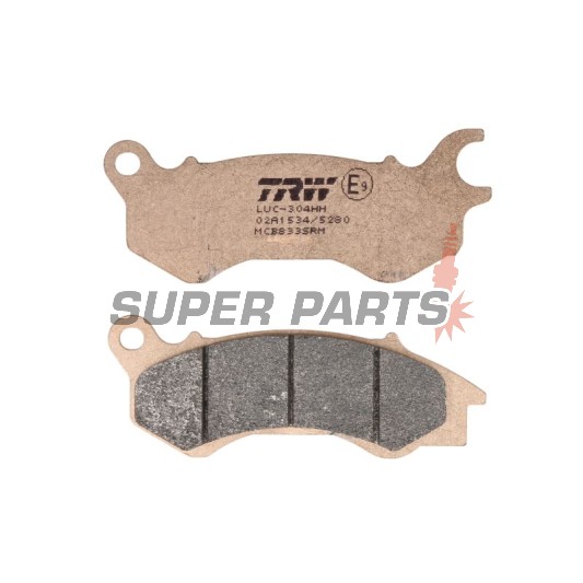 Τακάκια φρένων -TRW- MCB833SRM, sintered, Honda NSC Vision 50/110, Honda PCX 125/150 (2010-2019)