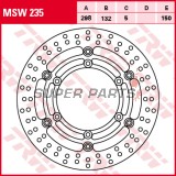 Δίσκος φρένου -TRW- MSW235, 298mm, Yamaha XJ600 Diversion/Seca II, XV535 Virago, XV1600 Road Star/Wild Star, XVS650/1100 Drag Star Classic, XVS1300 Midnight Star, XVZ1300 Royal Star Venture (1991-2016)
