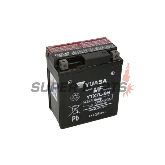 Μπαταρία -YUASA- YTX7L-BS, 6Ah 12V
