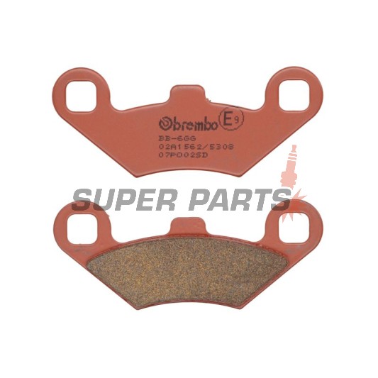 Τακάκια φρένων -BREMBO- 07PO02SD, Polaris Scrambler 400/500/500 H.O. (2WD & 4WD), Polaris Sportsman 400/500 EFI/H.O./Touring/X2/6x6 ATV