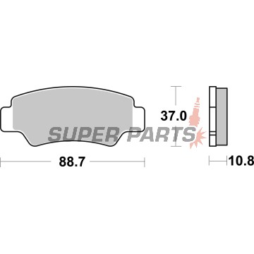 Τακάκια φρένων -BREMBO- 07KS09SD, BMW GS/RT, CF Moto CForce/ZForce, Ducati Monster, KTM LC4, Aprilia RS, Beta Evo (1988-2023)