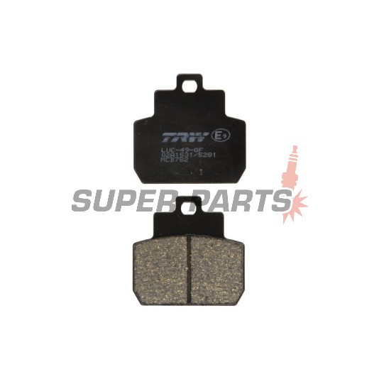 Τακάκια φρένων -TRW- MCB782, Piaggio/Vespa GTS 250/250ie/ABS (2005-2016), GTV 250/300 (2007-2014), MP3 125/125ie (2006-2008), X8 125/150/200/250/400 (2005-2008), X9 125/250 Evolution (2005-2008)
