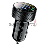Αντάπτορας USB για αναπτήρα -4 RIDE- 12V, 2xUSB 3.0 + βολτόμετρο - universal