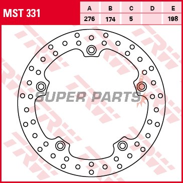 Δίσκος φρένου -TRW- MST331, 276mm, BMW R850GS/R850R/R850RT + R1100GS/R/RT/S + R1150GS/Adventure/R/Rockster/RS/RT (1993-2007)