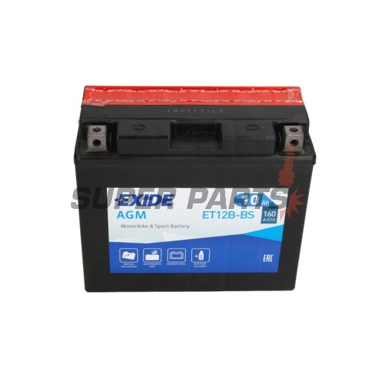 Μπαταρία -EXIDE- YT12B-BS, 10Ah 12V