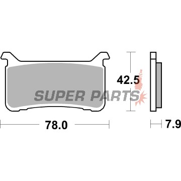 Τακάκια φρένων -BREMBO- 07HO63SA, Honda CBR 1000 (2017-2021), CRF 1000 (2015-2018), VFR 800 (2017)