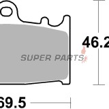 Τακάκια φρένων -BREMBO- 07KA1306, Kawasaki GPZ 900R/VN 2000/ZR 1100 Zephyr/ZX-6R/ZX-9R/ZXR 400/750/ZZR 600/1100/1200/Suzuki Bandit 400/650/1250/GSR 600/GSX 750F/GSX-R 600/SV 1000/VS 1400 Intruder