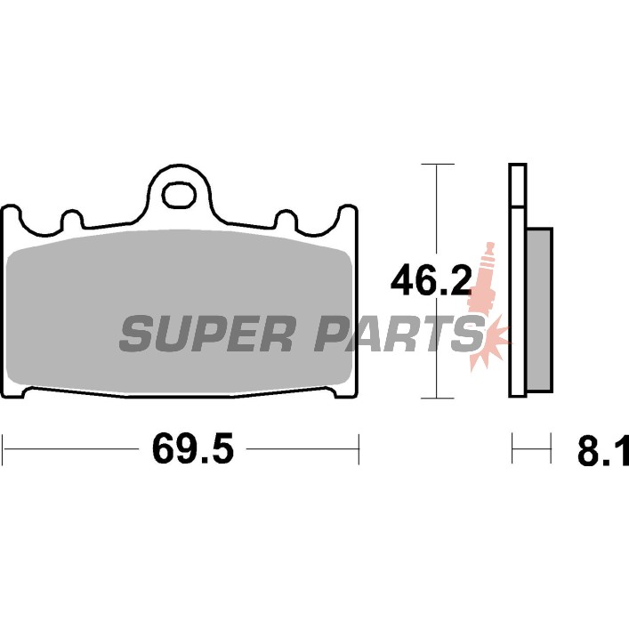 Τακάκια φρένων -BREMBO- 07KA1306, Kawasaki GPZ 900R/VN 2000/ZR 1100 Zephyr/ZX-6R/ZX-9R/ZXR 400/750/ZZR 600/1100/1200/Suzuki Bandit 400/650/1250/GSR 600/GSX 750F/GSX-R 600/SV 1000/VS 1400 Intruder