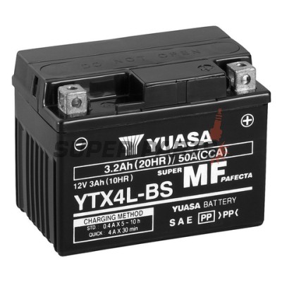 Μπαταρία -YUASA- YTX4L-BS, 3Ah 12V