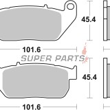 Τακάκια φρένων -BREMBO- 07HD13SA, Harley-Davidson XL Sportster 883 & 1200 Custom/Roadster/Low (2004-2006)