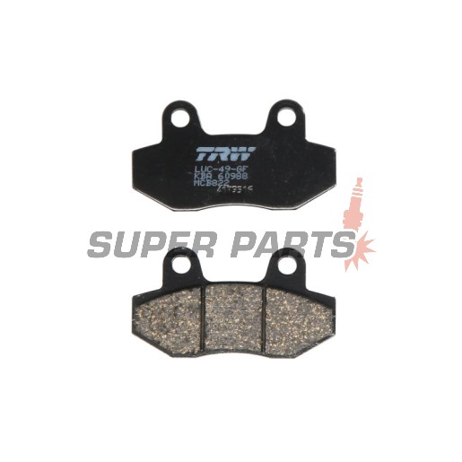 Τακάκια φρένων -TRW- MCB822, Honda CH125 Spacy, Hyosung Comet/GT/GV Aquila/RX/XRX/Karion, Kymco Pulsar 125 (1998-2010)