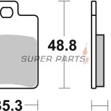 Τακάκια φρένων -BREMBO- 07019, Derbi Sonar 50 125 150 / Gilera Runner 180 200 / Piaggio Vespa LX 150 / MP3 125 300 500 / Zip 50 (1996-2014)