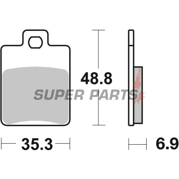 Τακάκια φρένων -BREMBO- 07019, Derbi Sonar 50 125 150 / Gilera Runner 180 200 / Piaggio Vespa LX 150 / MP3 125 300 500 / Zip 50 (1996-2014)