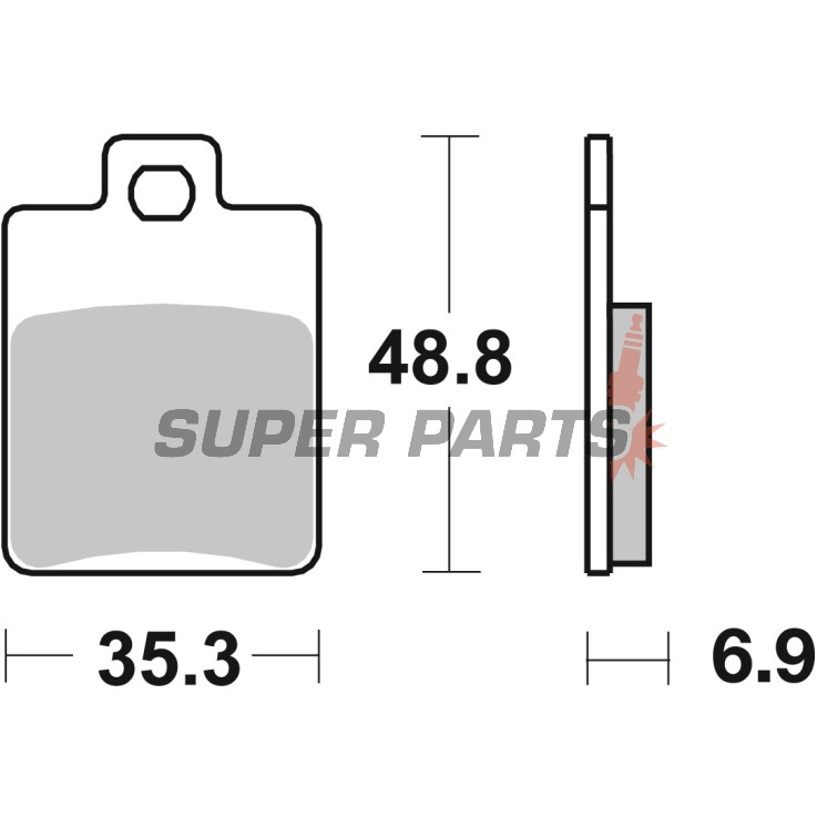 Τακάκια φρένων -BREMBO- 07019, Derbi Sonar 50 125 150 / Gilera Runner 180 200 / Piaggio Vespa LX 150 / MP3 125 300 500 / Zip 50 (1996-2014)