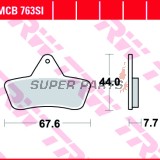 Τακάκια φρένων -TRW- MCB763SI, Arctic Cat 250/300/400/440/454/500 ATV 2x4/4x4/Autom. (1998-2004), Arctic Cat Bear Cat 450/454 2x4/4x4 (1996-1998)