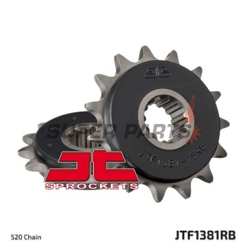 Μπροστινό γρανάζι -JT- JTF1381,15, 15 δόντια, Honda CB 500 2013-2019, CBR 500 2013-2021, CMX 500 2017-2019