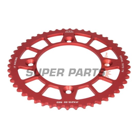 Πίσω γρανάζι -JT- JTA215,50RED, 50 δόντια, κόκκινο, αλουμινίου, Honda CR 80 1985-2007, CR 85 2003-2007, CRF 150 2007-2021