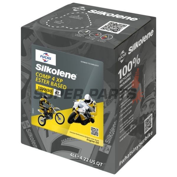 Λάδι κινητήρα -SILKOLENE- 10W30 - XP, ημισυνθετικό + εστέρας, 4L CUBE