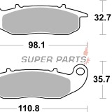 Τακάκια φρένων -BREMBO- 07GR03CC, Derbi Mulhacen 125/Terra 125/Terra Adventure 125 (2007-2008)