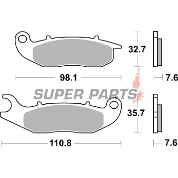 Τακάκια φρένων -BREMBO- 07GR03CC, Derbi Mulhacen 125/Terra 125/Terra Adventure 125 (2007-2008)