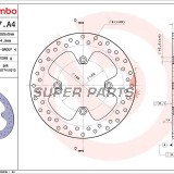 Δίσκος φρένου -BREMBO- 68B407A4, Triumph Sprint/Tiger 955-1050 (1999-2008)