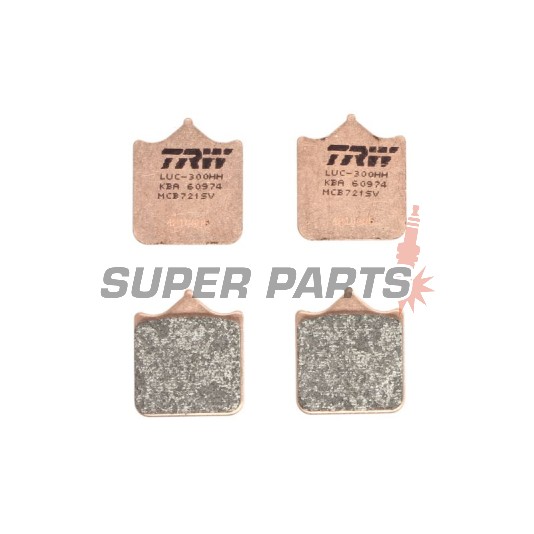 Τακάκια φρένων -TRW- MCB721SV, Aprilia RSV1000/Tuono 1000 (1998-2011); Benelli Tornado Tre 900 (2002-2005); Ducati 748/749/996/998/999/Monster S4RS (2001-2008); Husqvarna SM/SMR/SMS/STR 450-630 (2004-2012); KTM Duke/LC8/SM/SMC/Super Duke/Supermoto 690-990