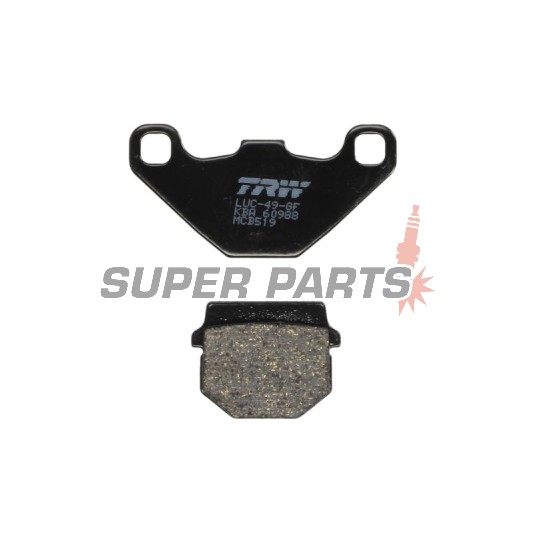 Τακάκια φρένων -TRW- MCB519, Aprilia Pegaso/Tuareg/RS4 50-600 1989-2014; Kawasaki KDX/KMX/KX 100-250 1981-1998; Peugeot Vivacity/Speedake/Buxy 50-100 1994-2010; Suzuki Address/Street Magic 50-125 1995-2016