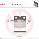 Τακάκια φρένων -BREMBO- 07BB1408, Aprilia AF1, Benelli 350/500/650/SEI, BMW K/R/K1, Ducati Monster/SS/Paso, Laverda, Moto Guzzi California/Le Mans, MZ ETZ/Saxon/Silver Star 1974-2007