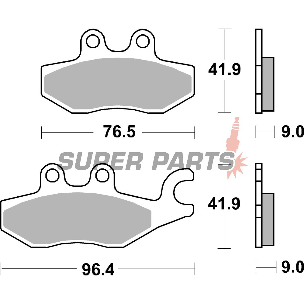 Τακάκια φρένων -BREMBO- 07060, Piaggio/Vespa Beverly, MP3, X-Evo, X7, X8, X9, X10 (2004-2014)