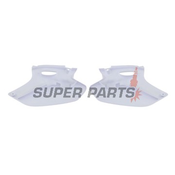 Πίσω πλαϊνά πλαστικά -POLISPORT- λευκά, YAMAHA YZ 250 2001-2002