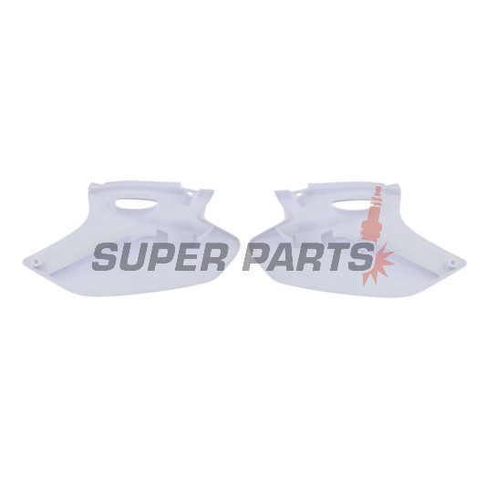 Πίσω πλαϊνά πλαστικά -POLISPORT- λευκά, YAMAHA YZ 250 2001-2002