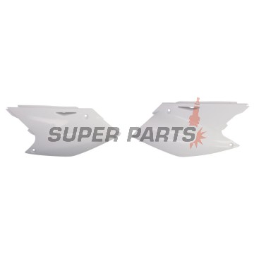 Πίσω πλαϊνά πλαστικά -POLISPORT- λευκά, KAWASAKI KX 250 2004-2005