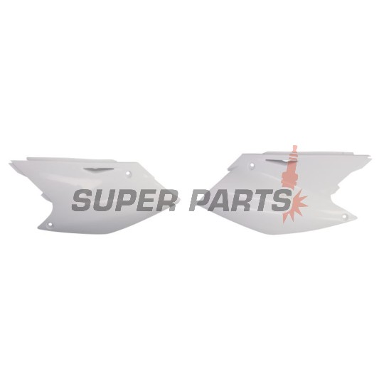 Πίσω πλαϊνά πλαστικά -POLISPORT- λευκά, KAWASAKI KX 250 2004-2005