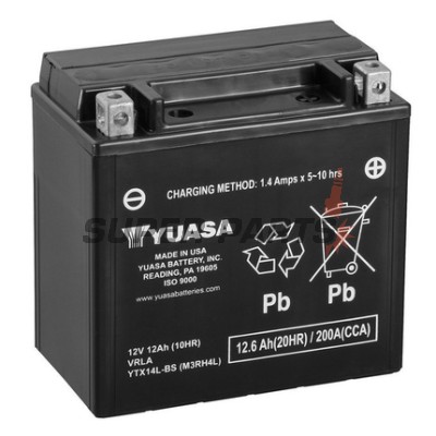 Μπαταρία -YUASA- YTX14L-BS, 13Ah 12V