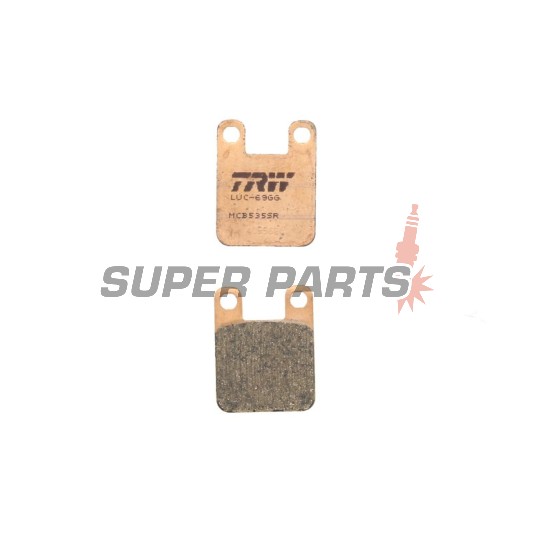 Τακάκια φρένων -TRW- MCB535SR, sintered, Aprilia RS/SX 50, Climber 280, Beta Alp, RR, REV, Derbi Senda, GPR, Atlantis, Gas Gas Pampera, TXT, Italjet Dragster, Formula, Peugeot Speedfight, Ludix, Vivacity, Rieju MRX, RS-2, Tango, Yamaha DT50R, TZR50