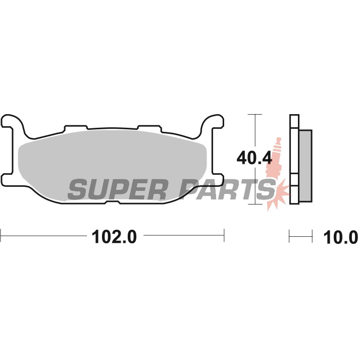 Τακάκια φρένων -BREMBO- 07YA27SA, Yamaha XV535 Virago/XV950 Racer (1995-2016)