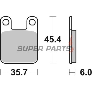 Τακάκια φρένων -BREMBO- 07BB1205, Alfer, Aprilia, Beta, Cagiva, Derbi, Gas Gas, Italjet, Malaguti, Peugeot, Rieju, Suzuki, Yamaha 50-300 (1984-2011)