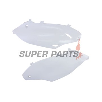 Πίσω πλαϊνά πλαστικά -POLISPORT- λευκά, KAWASAKI KX 250/450 2012-2016