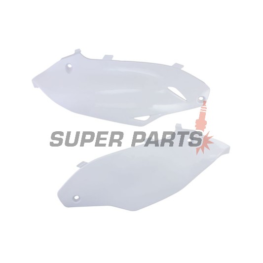 Πίσω πλαϊνά πλαστικά -POLISPORT- λευκά, KAWASAKI KX 250/450 2012-2016