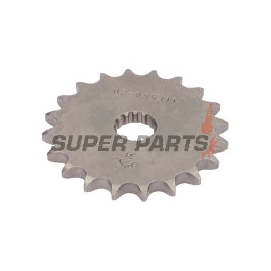 Μπροστινό γρανάζι -JT- JTF558,20, 20 δόντια, Derbi GPR 125 2004-2008, Gilera SC 125 2006-2008, Kawasaki Z 125 2018-2020, Yamaha DT 125 1988-2006, DT 200 1988, TDR 125 1989-2002, TZR 125 1993-2000, TZR 80 1996, XVS 125 2000-2004