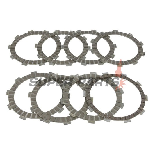 Σετ δίσκων συμπλέκτη -TRW- MCC110-8, Honda CB600/900 Hornet, Honda CBF600 N/S/ABS, Honda CBR600F/RR/650F/900RR Fireblade, Honda NSR400R, Honda VFR800 VTEC/Crossrunner, KTM Duke/RC/FE 390, Suzuki GSF650 Bandit, Suzuki GSR600, Suzuki GSX650F/FA