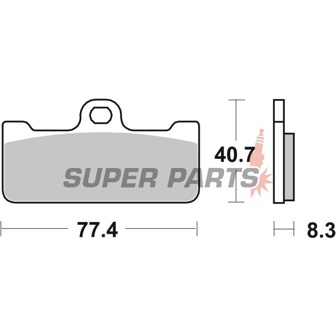 Τακάκια φρένων -BREMBO- 07BB10SR, Aprilia SXV 450/SXV 550 (2008)