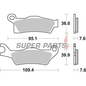 Τακάκια φρένων -BREMBO- 07GR26SD, BMW R80RT 1982-1984/Can-Am Outlander 500 EFI 2013-2015/Can-Am Renegade 500 EFI 2010-2015/Suzuki GSX400FE Katana 1981-1983