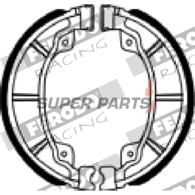 Σιαγόνες φρένων -FERODO- FSB964, 130x28mm, Daelim Otello 125/125 Eco 1999-2006