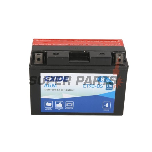 Μπαταρία -EXIDE- YT9B-BS, 8Ah 12V