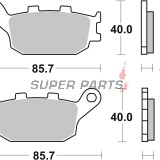 Τακάκια φρένων -BREMBO- 07HO36SP, Honda CB/CBF/CBR/CRF/NC/Shadow/VTR/VTX/Transalp, Kawasaki Versys/Z, Suzuki V-Strom/Bandit/GSR/GSX/SV, Yamaha FZ1/FZ6/FZ8/MT/XSR/R1/R6