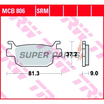 Τακάκια φρένων -TRW- MCB806SRM, sintered, Honda NSS Forza 125 - 2015-2022